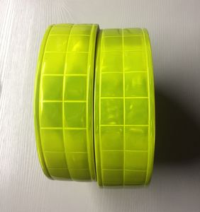 5cm * 50m fluorescent jaune signal de sécurité Vêtements de réflexion bande de réflexion sac de vêtement accessoires Vêtements de sécurité Vêtements de sécurité Ruban de PVC réfléchissant