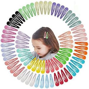 5cm Solid Color Metal Hairpins Girls Snap Hair Clips for Children Baby Barrettes Clip Pins