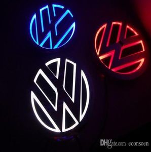 Lampe logo de badge de voiture LED 5D pour VW Golf Magotan Scirocco Tiguan CC Bora Car Badge LED Symboles LED AUTO Arrière 110 mm Emblème LED LIGHT8563072