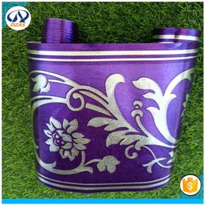 Papel tapiz de color púrpura de 5m, DZAS-LS con cenefa, líneas de cintura, decoración del hogar, calcomanía, papeles de pared, papel tapiz con bordes, border1216P