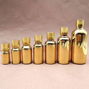 5 ml 10 ml 15 ml 20 ml 30 ml flacons de bouteille en verre doré bouteille d'huile essentielle avec bouchon à vis bouteilles de parfum expédition rapide F1184 Bnqgo