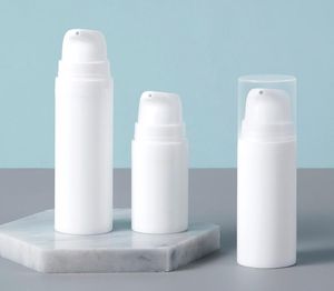 5ml / 10ml / 15ml Botellas de bomba sin aire vacías de plástico blanco Venta al por mayor Botella de loción de presión de vacío Envase cosmético SN511