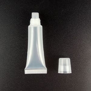 10ML Tubo de lápiz labial vacío Bálsamo labial Manguera suave Maquillaje Squeeze Sub-embotellado Contenedor de brillo de labios de plástico transparente