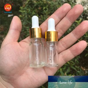 5 ML 10 ML Transparent Clair Mini Flacon compte-gouttes En Verre Essentail Flacons D'huile e liquide En Gros Pipette Bouteilles Pots 24 pcs