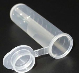5ml Plastique Clear Test Centrifugge EP Tubes Snap Cap Flacons Exemples d'échantillons de laboratoire Conteneur de laboratoire Test scolaire