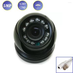 5mp Mini Dôme Sony335 Étanche IP66 Caméras de Surveillance Vidéo 2.8/3.6/6/8mm 12pcs Led Infrarouge Noir Extérieur/Maison CCTV Cam