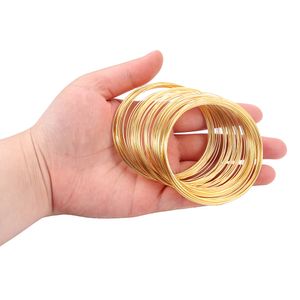 5 uds., 100 vueltas, 0,6mm, nueva pulsera de alambre de acero con memoria, accesorios para pulsera DIY, cuentas, Material de joyería, pulsera, anillo de alambre de hierro