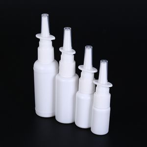 5 uds., 10ml, 20ml, 30ml, 50ml, botellas de plástico vacías con pulverizador Nasal, pulverizador con bomba, botella rellenable con pulverizador nasal para embalaje
