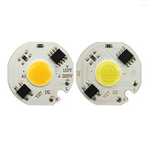5 uds 220V COB LED Chip 5W 10W luz redonda para focos Downlight Tacklights lámpara de inundación cálido blanco frío bombilla sin conductor