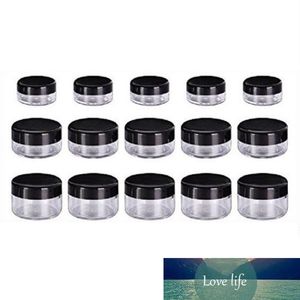 5pcs 2g/3g/5g/10g/15g/20g Plastic Clear Cosmetic Jars Container Black Lid Lotion Bottle Vials Face Cream Sample Pots Gel Boxes