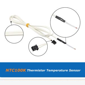 5pcs 3D Printer Parts NTC100K B3950 Thermistor Temperature Sensor Wire With Cable Length 1m 2m For Hotend Heatbed