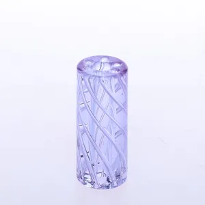5 pièces/boîte en Stock 7 trous violet vis ligne Style fumer verre filtre conseils/couleur verre pointe avec trous pour fumer accessoires
