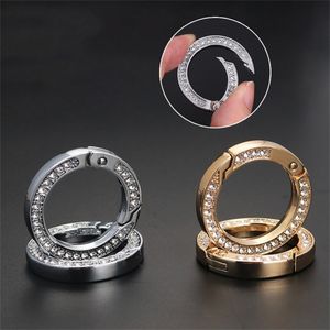 5 uds cierre de diamante gancho a presión anillo mosquetón conector para llavero DIY joyería bolso artesanía Material accesorios suministro