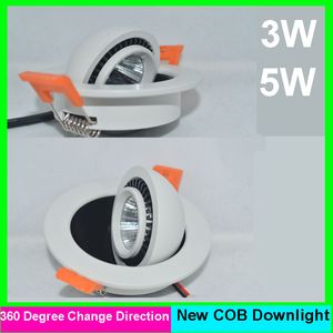 5 pcs/lot 3 W 5 w 6 w 10 w cob Dimmable LED downlight chaud/blanc froid Led plafonnier lampe 85-265 v 3 ans de garantie