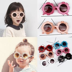 5 pcs/lot mignon tournesol enfants enfants UV400 lunettes de soleil mode bébé fille Anti-ultraviolet lunettes de soleil en plein air voyage lunettes accessoires