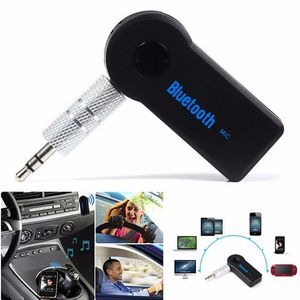 Universal 3,5mm Streaming Car A2DP inalámbrico Bluetooth Car Kit AUX Audio música receptor adaptador manos libres con micrófono para teléfono MP3
