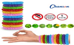 5pcs Sécurité naturelle Bobine de téléphone Eva Mosquito Bracelet Oenm Oenm Sprap de poignet en spirale imperméable Prot8071443