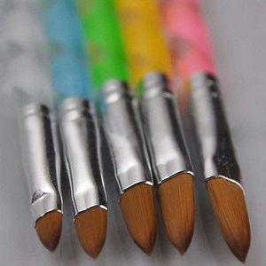 5 uds nuevos pinceles para uñas acrílico 3D pintura dibujo UV Gel DIY cepillo pluma herramienta Nail Art Set # R476