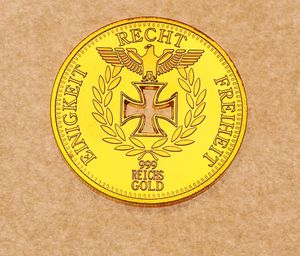 5pcs/set regalo revuelto reichsbank aachen 1888 moneda de recuerdo Deutschland Zinc Cross Gold Coin.cx