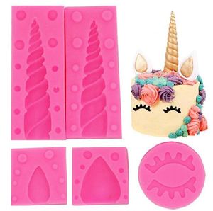 5 Teile/satz Einhorn Form Silikon Form Fondant Form Kuchen Dekorieren Werkzeuge Unicornio Form Fondant Schokolade Süßigkeiten Gumpaste Formen FY5032 C0616X02