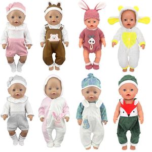 5pcs Wholesale Doll Apparel Jump Suits Fit For 43cm Baby 18 Inch Reborn American Girl Accessories Clothes
