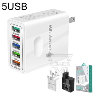 Adaptateur mural multi-ports 5USB ue/US/UK, 3,1a, chargeur pour téléphone portable, Interface USB pour smartphone iphone Samsung