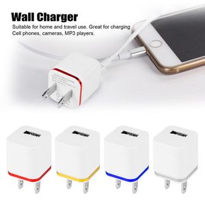 5V 1A Chargeur mural US Plug AC Power Single Port USB Home Travel Wall Charger pour iPhone Samsung HTC Android