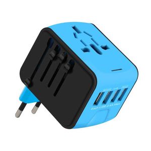 Convertisseur universel 5V chargeur de voyage adaptateur secteur avec 4 ports USB téléphone intelligent charge rapide prise de conversion US UK EU AUS