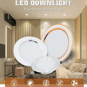 5 W 9 W 12 W 15 W 18 W LED Downlight plafonnier encastré vers le bas lumière panneau LED ronde lumière blanche chaude froide LED Spot