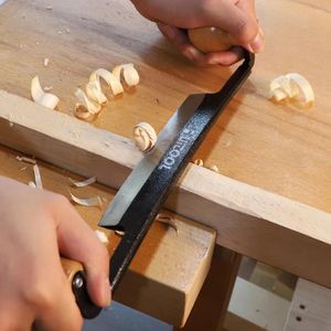 Couteau à dessiner pour le travail du bois, 6.1 pouces, avec lame en acier à haute teneur en carbone, outil manuel d'écorçage du bois, manche en bois pour meubles en rondins