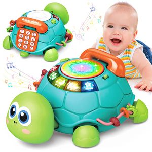 6-18 mois musique tortue rampant lumière son musique jouet bébé jouets fille garçon apprentissage précoce jouets éducatifs infantile bambin cadeaux