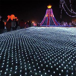6x4m Mesh Net Lumières de Noël en plein air chaîne étanche lumière LED guirlande lumineuse pour la décoration année de vacances de Noël 201201