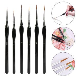 6/7pcs Professional Sable Hair Pinte Pincidas Juego de cepillos de arte en miniatura Multi para dibujar gouache pintura al óleo suministros de arte