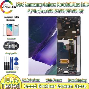 6.9''''amoled LCD para Samsung Galaxy Note 20 Ultra 5G LCD Pantalla Digitante de pantalla táctil para Note20 Ultra N985F N986B con marco
