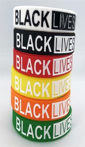 6 couleurs Black Lives Matter Bracelets Silicone Bracelet Bracelet Lettres Imprimer Bracelets En Caoutchouc bracelet fête faveur Entier JJ64729076