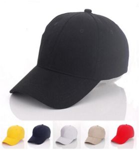 6 Colon Colon Cotton Plain Custom Baseball Caps Slecches réglables pour hommes adultes Wovens Curbe Sports Chapeaux de sport vide Solid Golf1019558