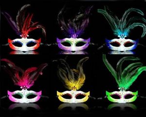 6 couleurs Crazy Party Masks Bright Carnival Costumes Masques Mardi Gras Masques pour les dames 10pcslot lp0633990894