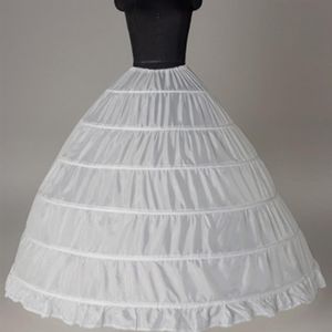 6 Hoops Petticoat for Ball Gown Wedding Dresses Non-woven Fabric Adjustable Waist Crinoline Puffy Dress Bridal Underskirt AL2162204I