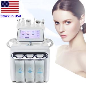 Stock aux États-Unis 6in1 Hydra Dermabrasion Aqua Peel Clean Skin Care RF Vide Nettoyage du visage Hydro Water Peel Beauty Machine Microdermabrasion
