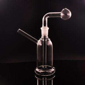 6 pulgadas Mini vaso de vidrio Bong Pipas de agua Bongs Dab Rigs Bubbler mano Pipa para fumar Embriagador con olla de aceite En stock Envío rápido más barato