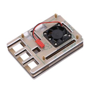 Freeshipping 6-Layers Acrylic Case Shell Cooling Cooler Fan para Raspberry pi 3 modelo B