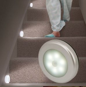 Lampe à 6 LED PIR, capteur automatique, détecteur de mouvement, infrarouge sans fil, utilisation dans les armoires/placards/tiroirs/escaliers d'intérieur de la maison