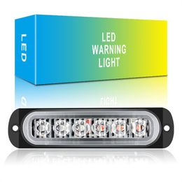 6 luces de advertencia de camiones ligeros estroboscópicos LED 12-24v luz de emergencia universal para coche SUV vehículo motocicleta