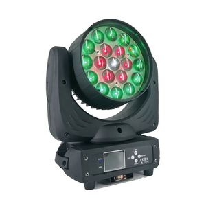 6 pcs DJ Club 4 in1 rgbw zoom led wash movinghead with ring control Moving Head Led dmx lyre wash 19x15 watt moving head light