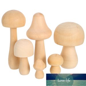 6 Pcs Enfants Inachevés Graffiti Champignon En Bois Champignon En Bois Peg Bois Artisanat Naturel Champignon Inachevé pour DIY Prix Usine Expert Design Qualité Dernier