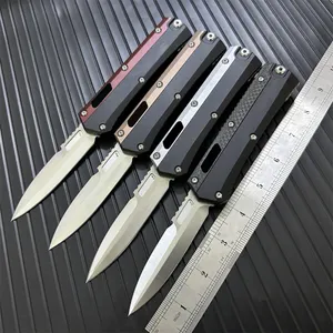 Modelos estadounidenses Glykon 184-10s Cuchillo automático Fuera del frente Doble acción M390 Combat Auto Pocket Mafia Cuchillos Autodefensa Micro herramientas de corte