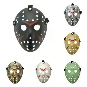 6 Estilo Máscaras de mascarada de cara completa Jason Cosplay Máscara de calavera Jason vs Friday Horror Hockey Disfraz de Halloween Máscara de miedo Festival Party MasksDH9370