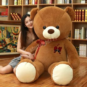 60-100 cm grand ours en peluche en peluche belle ours géant en peluche doux animaux poupées enfants cadeau d'anniversaire pour petite amie amant