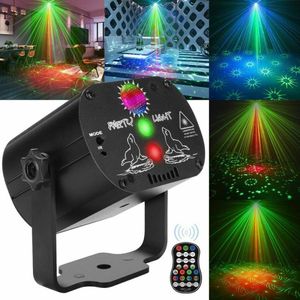 60 patrones RGB LED Disco luz estroboscópica lámpara de proyección láser iluminación de escenario mostrar efectos LED para fiesta en casa KTV DJ baile Año Nuevo