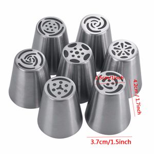 60 Styles Stainless Steel Nozzles Tulip Rose Flower Shape Russian Nozzle Fondant Icing Piping Tip Pastry Tube Cake Decorate Tool VT0441